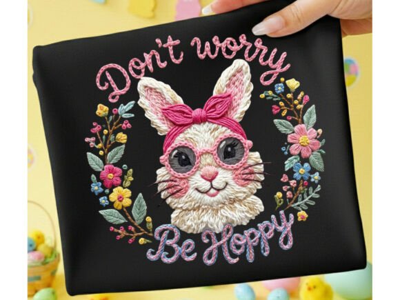 Download Don't Worry Be Happy Easter Bunny Yarn Png - Png Collection