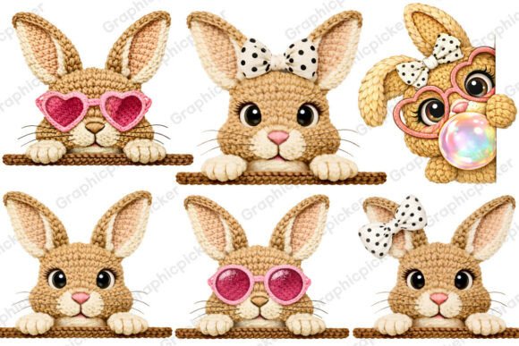Download Yarn Crochet Easter Bunny PNG Bundle PNG - Png Collection