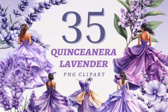 Download Quinceanera Lavender PNG Bundle - Png Collection