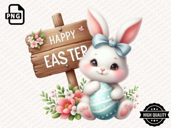 Download Cute Easter Bunny Clipart PNG - Png Collection