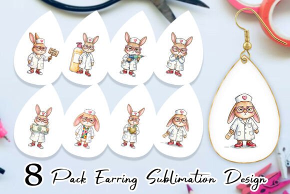 Download Sarcastic Bunny Nurse Earring PNG - Png Collection