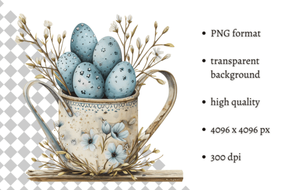 Download Watercolor Blue Easter Illustration - Easter illustration Collection