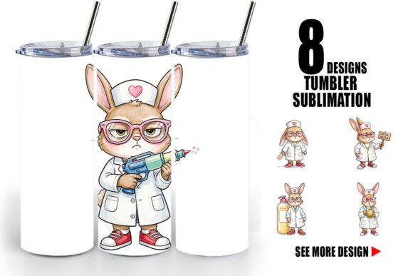 Download Sarcastic Bunny Nurse Tumbler Wrap PNG - Png Collection
