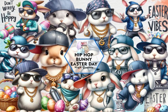 Download Hip Hop Bunny Easter Day Clipart PNG - Png Collection