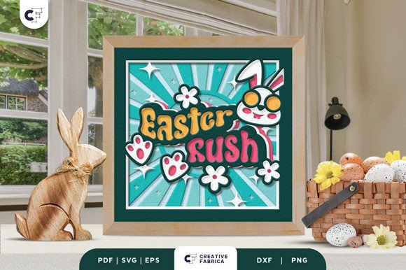 Download Easter Rush 3D Shadow Box Paper Cut - Premium Resources