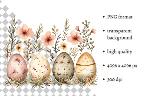 Download Watercolor Easter Eggs Clipart PNG - Png Collection