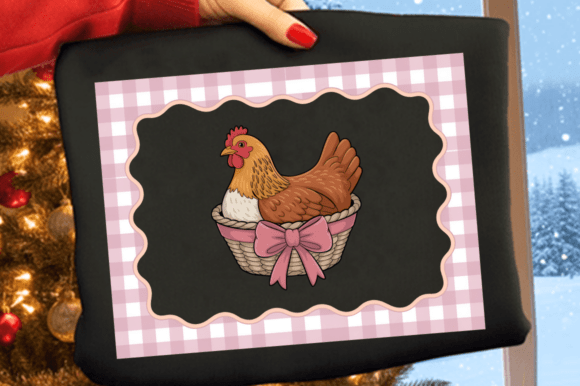 Download Printable Cottage Hen Easter Clipart PNG - Png Collection