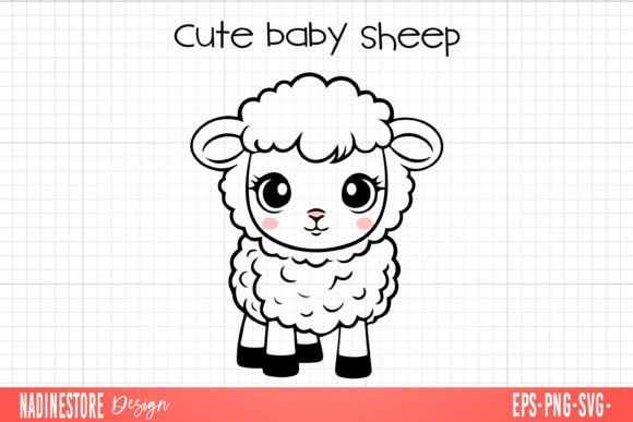 Download Cute Baby Sheep. SVG, PNG, EPS. Cut File - Png Collection