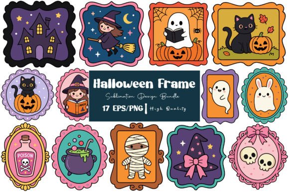 Download Coquette Cute Halloween Frame EPS PNG - Png Collection