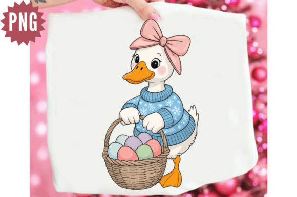Download Cute Goose Easter Basket PNG Clipart Des - Png Collection