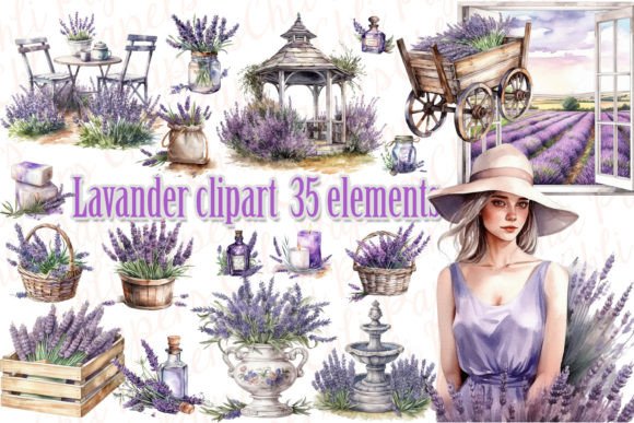 Download Lavender Clipart,Watercolor Lavender Png - Png Collection