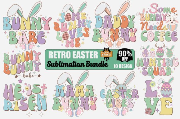 Download Retro Easter PNG Sublimation Bundle - Png Collection