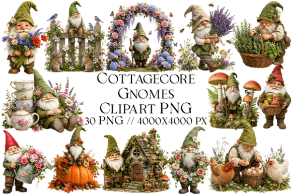 Download Cottagecore Gnomes Clipart PNG - Png Collection