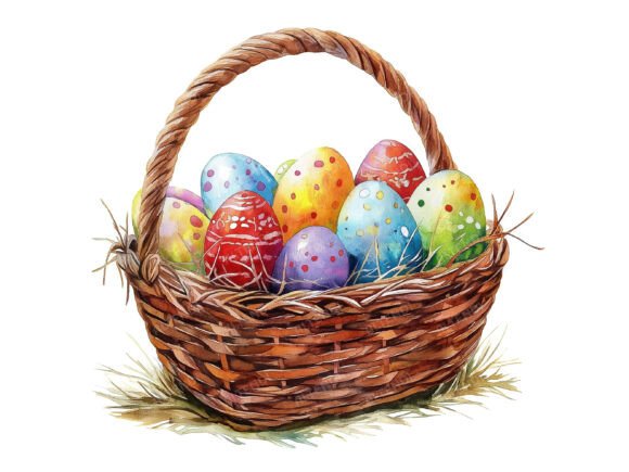 Download Watercolor Easter Baskets PNG Clipart - Png Collection