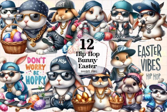 Download Hip Hop Bunny Easter Clipart PNG - Png Collection