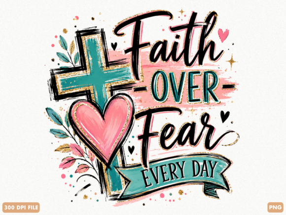 Download Faith over Fear Every Day Christian PNG - Png Collection
