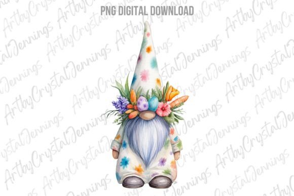 Download Adorable Spring Floral Easter Gnome PNG - Png Collection