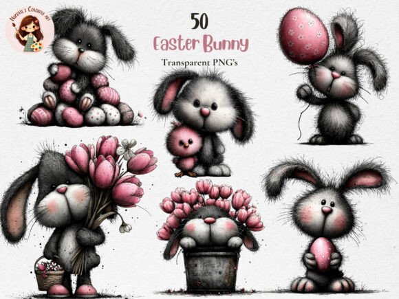 Download Whimsical Easter Bunny PNG Clipart Set - Png Collection