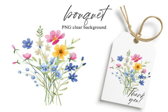 Download Watercolor Flowers Clipart Bouquet, PNG. - Png Collection