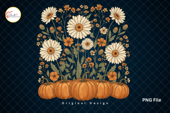 Download Pumpkin Wildflower PNG, Floral Fall PNG - Wildflower png Collection