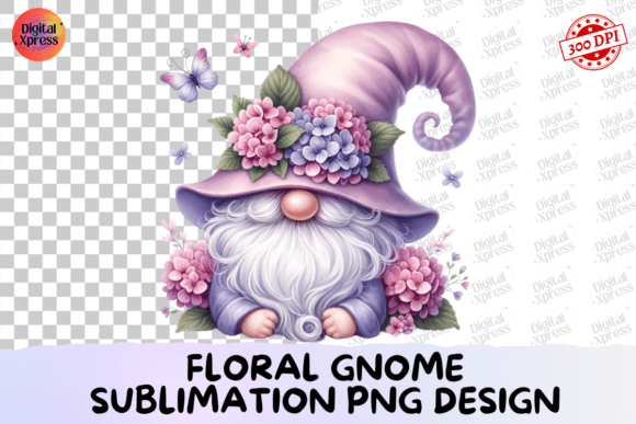 Download Floral Gnome Sublimation PNG Design - Png Collection