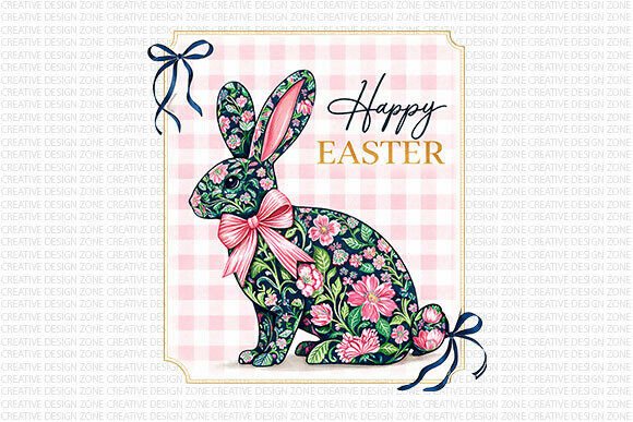 Download Floral Easter Bunny PNG - Png Collection