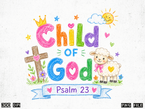 Download Child of God Psalm 23 Christian PNG - Png Collection
