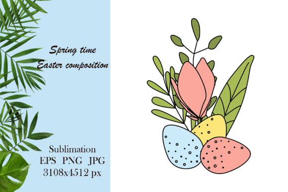 Download Spring Easter Illustration - Floral Png - Easter illustration Collection