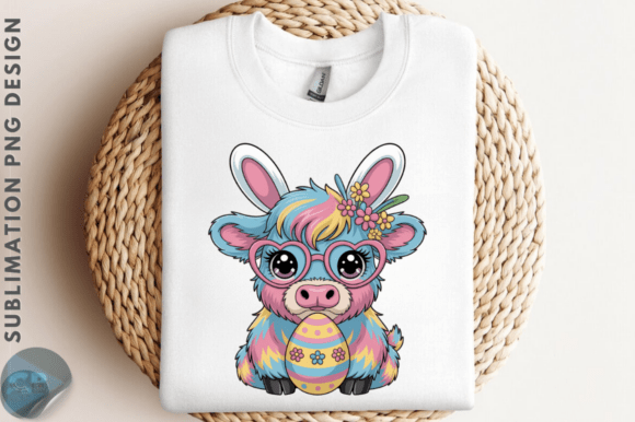 Download Latch Hook Yarn Easter Highland Cow PNG - Png Collection