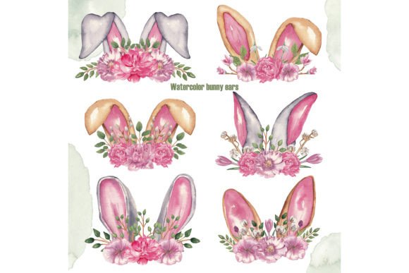 Download Bunny Ears Watercolor Easter Png Clipart - Png Collection