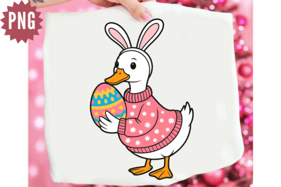 Download Cute Goose with Easter Eggs PNG Clipart - Png Collection