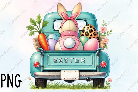 Download Personalized Easter PNG Easter Truck - Png Collection