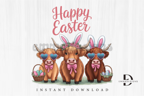 Download Cute Cow Easter Png, Retro Easter PNG - Png Collection