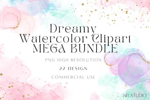 Download Dreamy Watercolor Clipart PNG BUNDLE - Png Collection