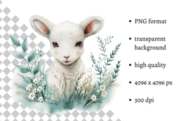 Download Cute Watercolor Sheep Illustration PNG - Png Collection