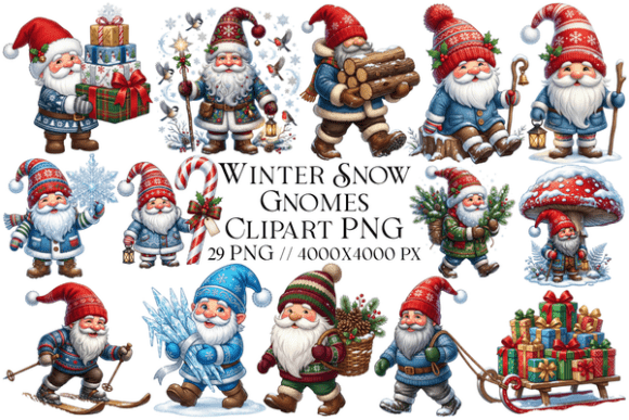 Download Winter Snow Gnomes Clipart PNG - Png Collection