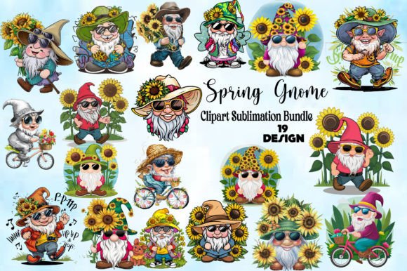 Download Spring Gnome Clipart PNG Bundle - Png Collection