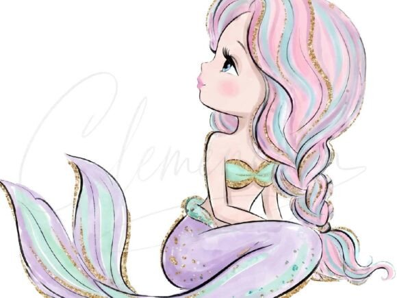 Download Cute Mermaid Girl PNG - Png Collection