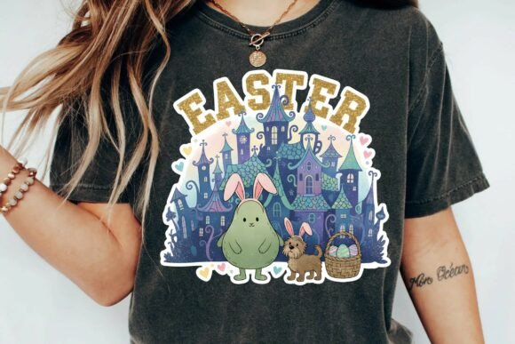 Download Magical Easter Kingdom Castle with Whimsical Bunny Friends Png - Png Collection
