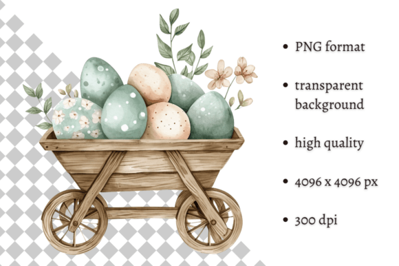 Download Watercolor Blue Easter Illustration PNG - Easter illustration Collection