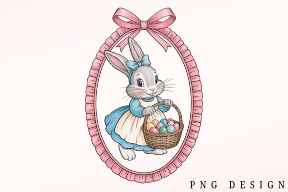 Download Retro Easter Bunny PNG Clipart Design - Png Collection