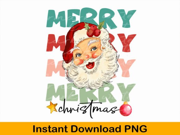 Download Santa Claus Sublimation, Retro Merry Png - Png Collection