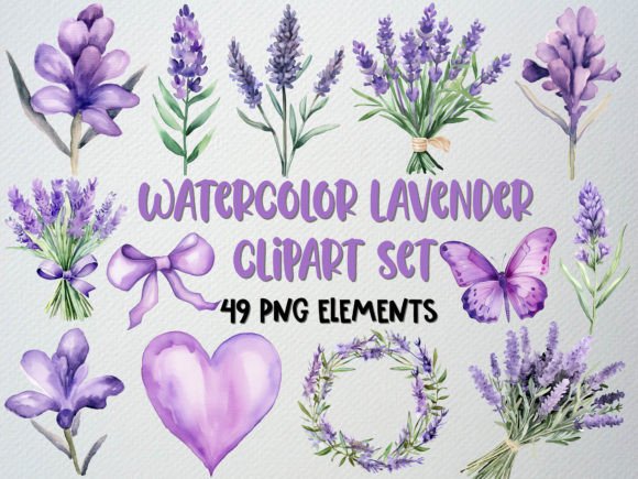 Download Watercolor Lavender Clipart, Floral Png - Png Collection
