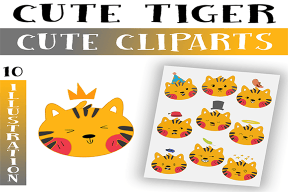 Download Cute Tiger Clipart Png / Commercial Use - Png Collection