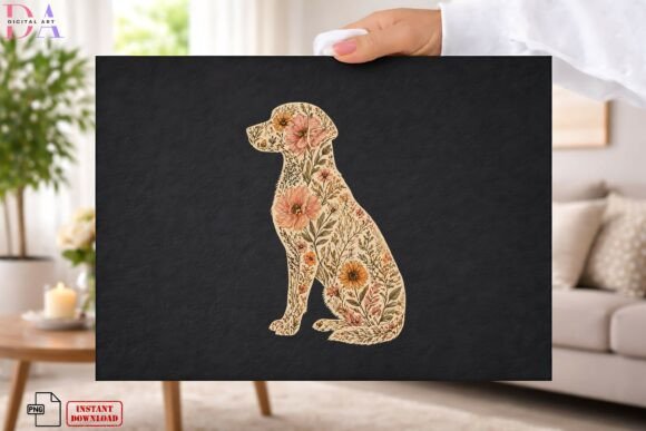 Download Floral Dog Silhouette Wildflower PNG - Wildflower png Collection