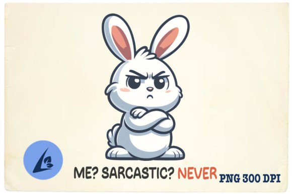 Download Me Sarcastic Never Funny Rabbit PNG - Png Collection