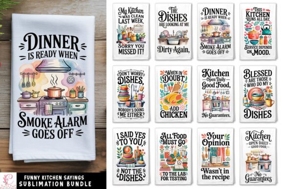 Download Funny Kitchen Dish Towel PNG Sublimation - Png Collection
