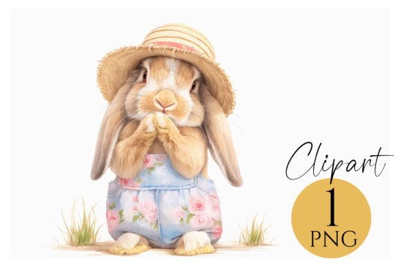 Download Cute Spring Bunny Clipart PNG Farm Art - Png Collection