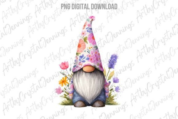 Download Adorable Spring Floral Easter Gnome PNG - Png Collection