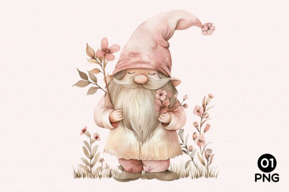 Download Whimsical Spring Gnome Clipart PNG - Png Collection
